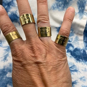 Potty Mouth Brass Rings