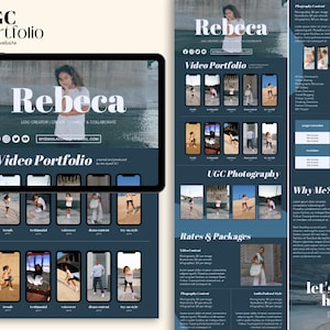 UGC Portfolio Template | UGC Canva Template | UGC Media Kit | Ugc Website | Ugc Canva Website | Landing Page | Neutral Ugc Portfolio