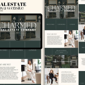 Realtor Canva Landing Page | Canva Website Template | Real Estate Agent Website | Realtor Business Website | Real Estate Marketing