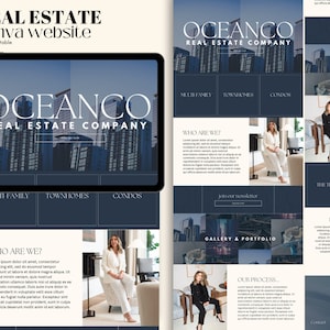 Realtor Canva Landing Page | Canva Website Template | Real Estate Agent Website | Realtor Business Website | Real Estate Marketing