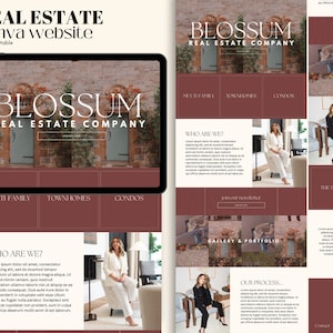 Realtor Canva Landing Page | Canva Website Template | Real Estate Agent Website | Realtor Business Website | Real Estate Marketing