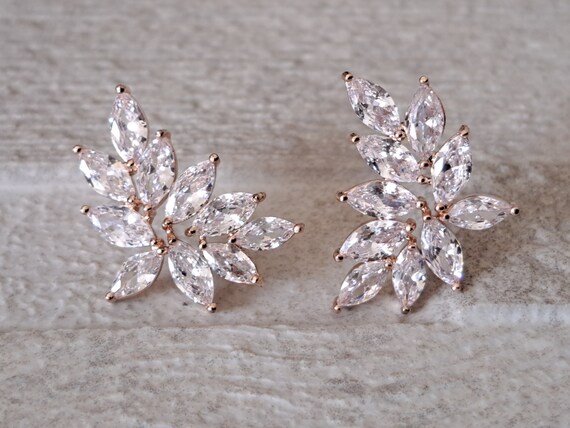 Large swarovski 2024 crystal stud earrings