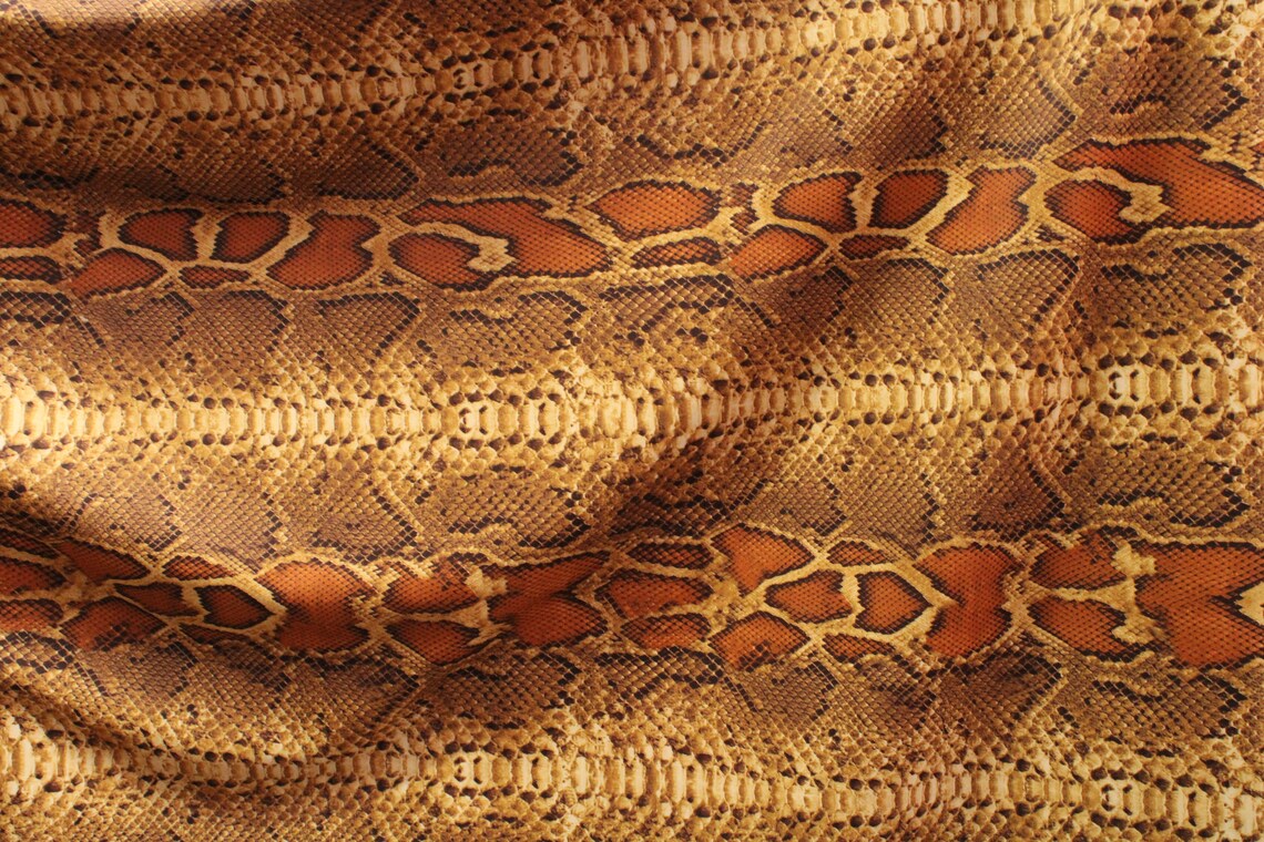 Snake Spandex Gold Rust Red Burgundy Pink Olive Spandex Sold by the ...