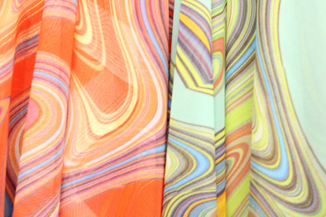 Sherbet Marble Mesh Trippy Swirl Mesh Multiple Colors Sold by the Yard