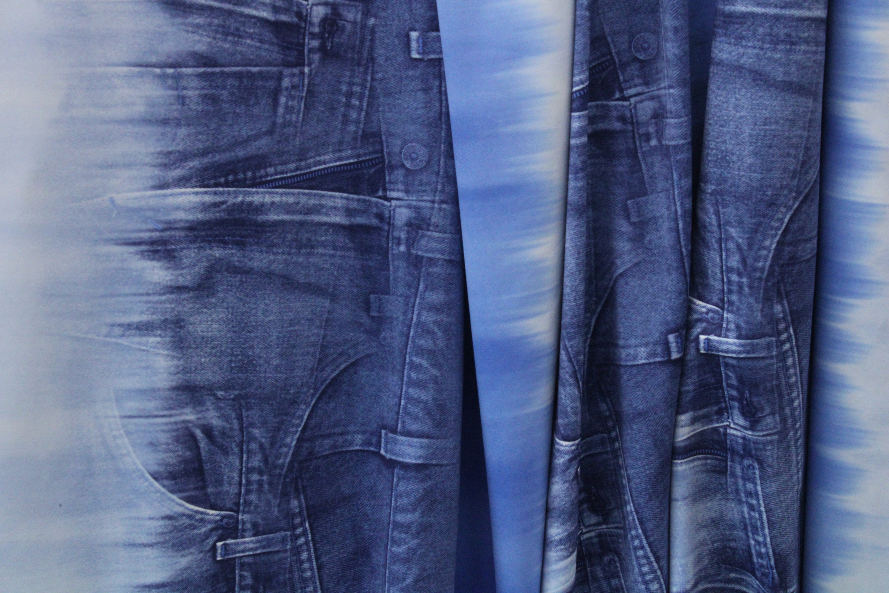 Jeans Design Denim Looking Print on Vinyl Non Stretch Heavy Weight 58/60  Sold by the YD. Ships Worldwide From Los Angeles California USA. 