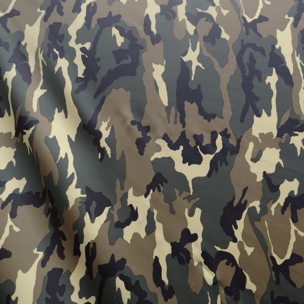 Army Green Camouflage || 4 Way Stretch Spandex || Sold by the Yard, 58"/60" Wide, 4 Way Stretch Fabric, Ships Worldwide