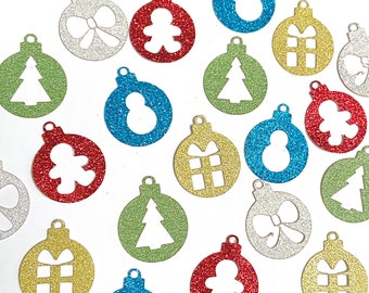 200 pieces of Christmas confetti, Christmas ornament confetti, holiday confetti, Christmas table scatter