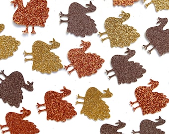 200 pieces of thanksgiving confetti, turkey confetti, fall confetti table scatter