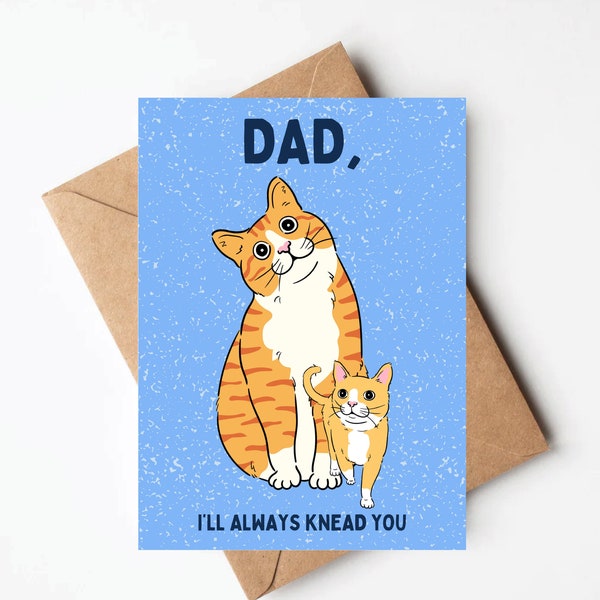 Funny Father's Day card, cat Father's Day card, cat dad card, happy pawther's day, office fathers day card