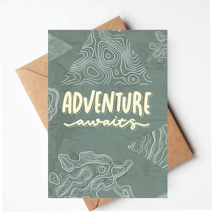 Adventure awaits graduation card, graduation for for him, guy graduation card, graduation card for boy