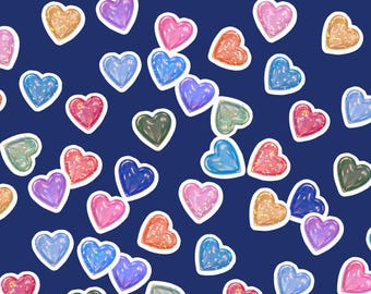 Mini holographic heart stickers, bulk mini stickers, cute girly stickers, space filler stickers for laptop or water bottle