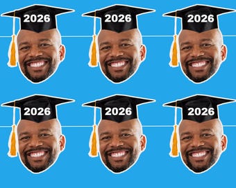 Personalized face graduation garland, 2026 college high school graduation decorations banner bunting