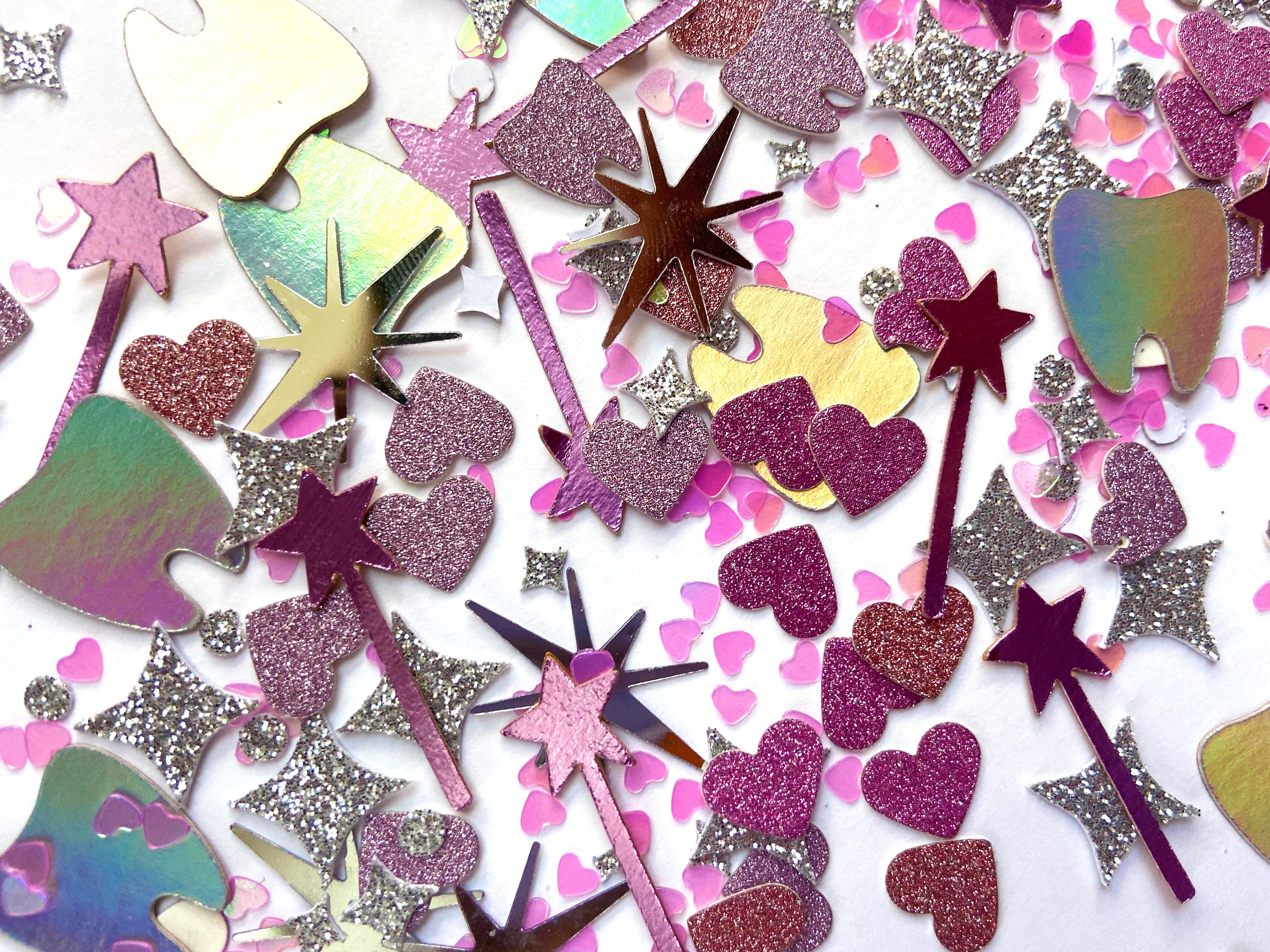 Tooth fairy confetti, tooth fairy decorations, fairy dust, glitter confetti, tooth fairy glitter