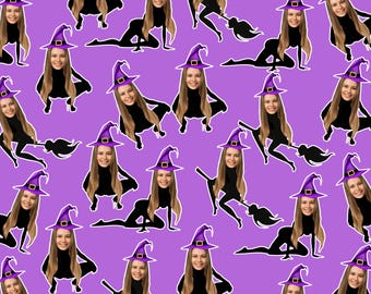 Custom twerking witch bachelorette confetti, custom face confetti, funny halloween bachelorette decorations
