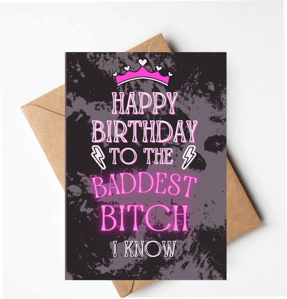 Not Basic Bitch, Funny Birthday Greeting Card Not Basic Bitch, Funny Birthday Greeting Card