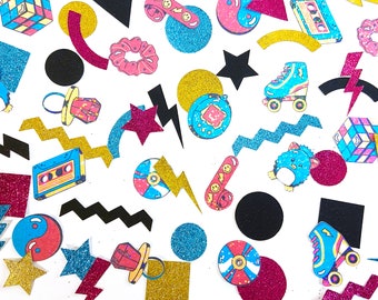 Back to the 90's confetti, 90s birthday decorations, 90's bachelorette decorations, Bach to the 90's, 30th birthday decor