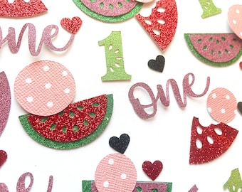 200 pieces of watermelon confetti, one in a melon birthday party decorations, one in a melon confetti, watermelon decorations