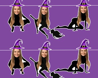 Twerking witch bachelorette party garland, halloween witch banner bunting, lets go witches