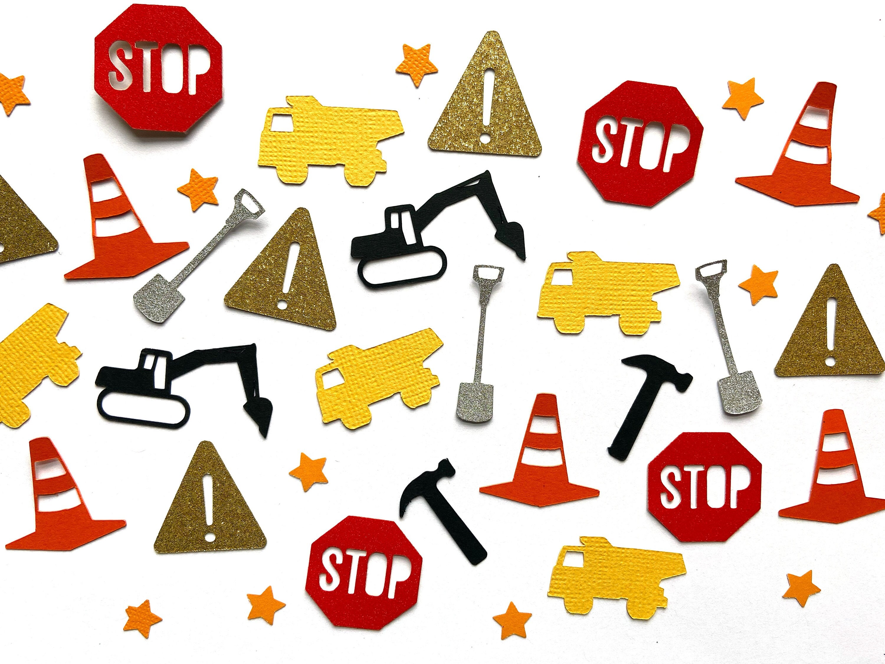200 pieces of construction confetti construction birthday party decorations boy birthday confetti