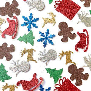 200 pieces of Christmas confetti, Christmas party decorations, holiday table scatter, Christmas glitter confetti