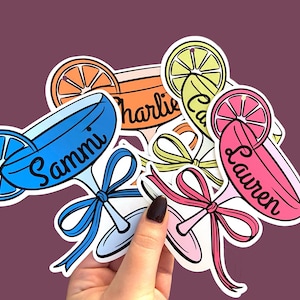 Margs and Matrimony Bachelorette party favor tags, fiesta margarita bridesmaid proposal gift tag, personalized bridesmaid name tag