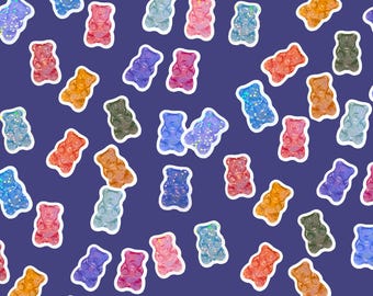Mini gummy bear stickers, bulk mini stickers, cute girly stickers, space filler stickers for laptop or water bottle