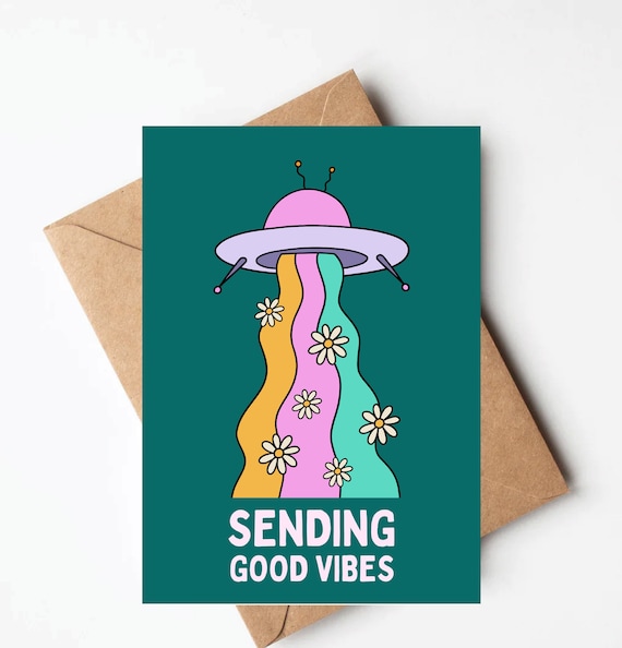 Sending Good Vibes, Sympathy & Friendship Greeting Card Sending Good Vibes, Sympathy & Friendship Greeting Card