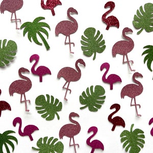 200 pieces of flamingo confetti, flamingo party decorations, tropical confetti, beach party confetti