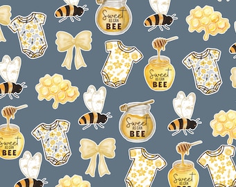 Sweet as can bee baby shower confetti, honey bee baby shower decorations, 100 pieces