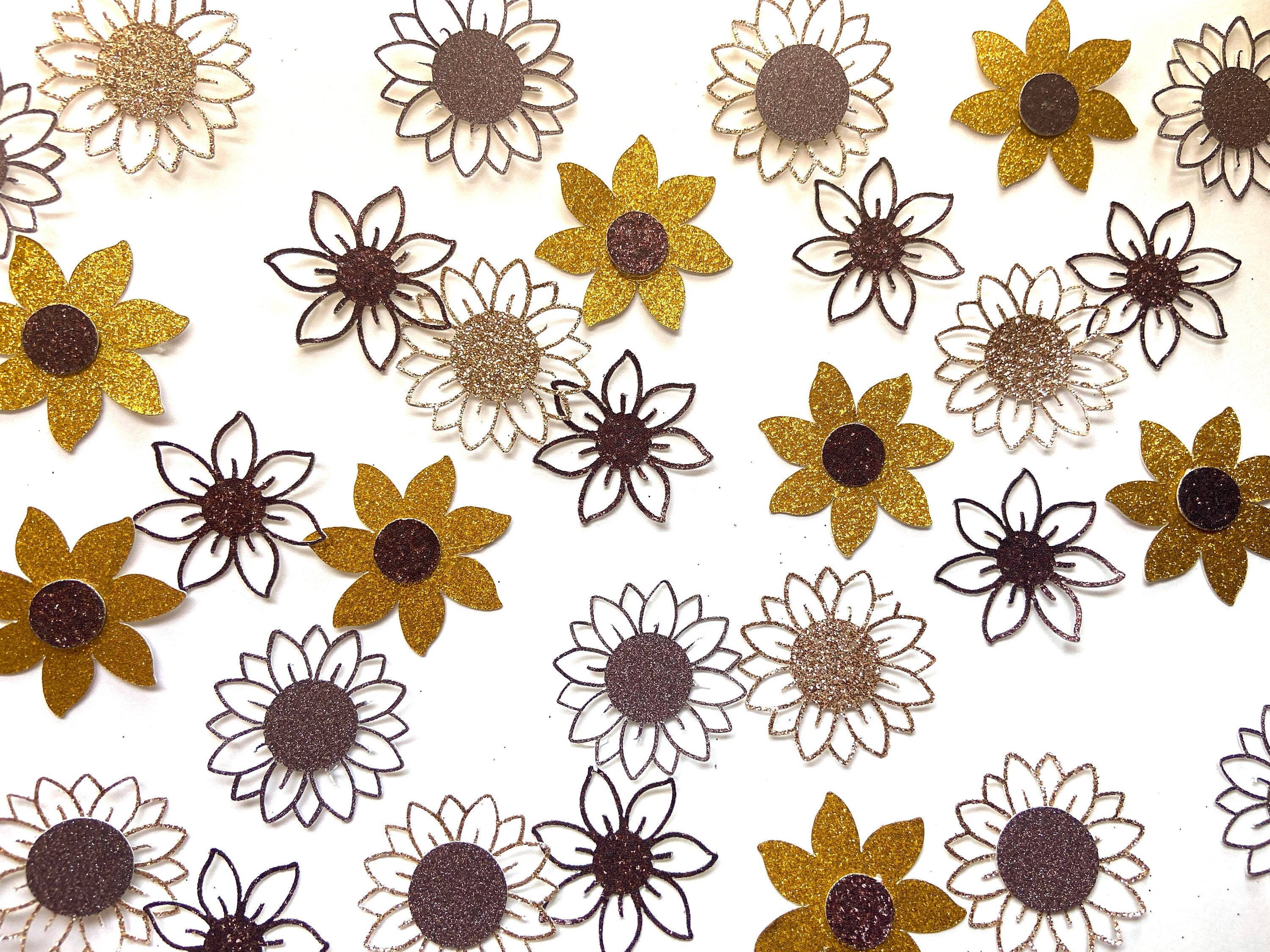 200 pieces of sunflower confetti sunflower birthday decor sunflower wedding decorations sunflower baby shower decor fall