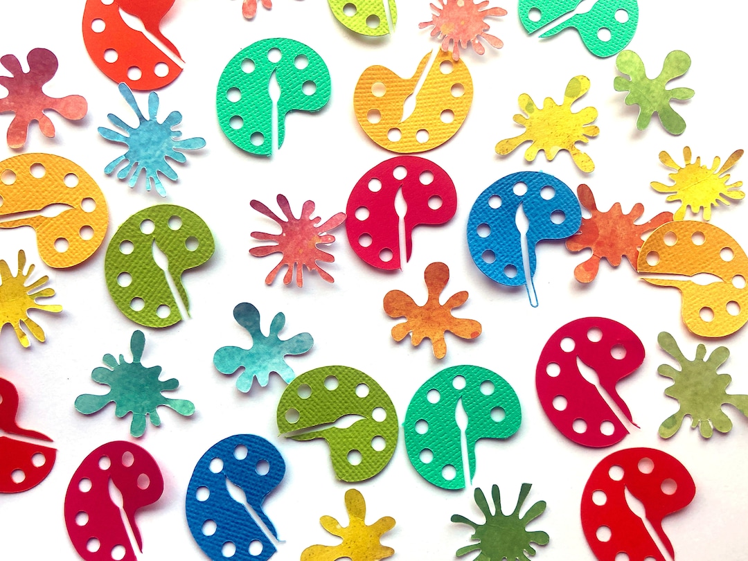 Paint Splatter Confetti, Art Birthday Party Decorations, Art Party