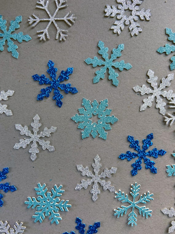 200 pieces of snowflake confetti, glitter Christmas confetti, snowflake  table scatter