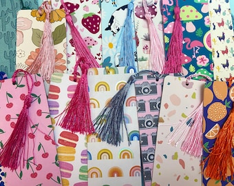 Bulk bookmarks, assorted bookmark bundle, cute bookmarks, bookmarks with tassels in bulk