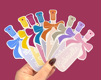 Bachelorette party favor tags, champagne toast bridesmaid proposal gift tags, coquette toast on the coast, personalized bridesmaid name tag
