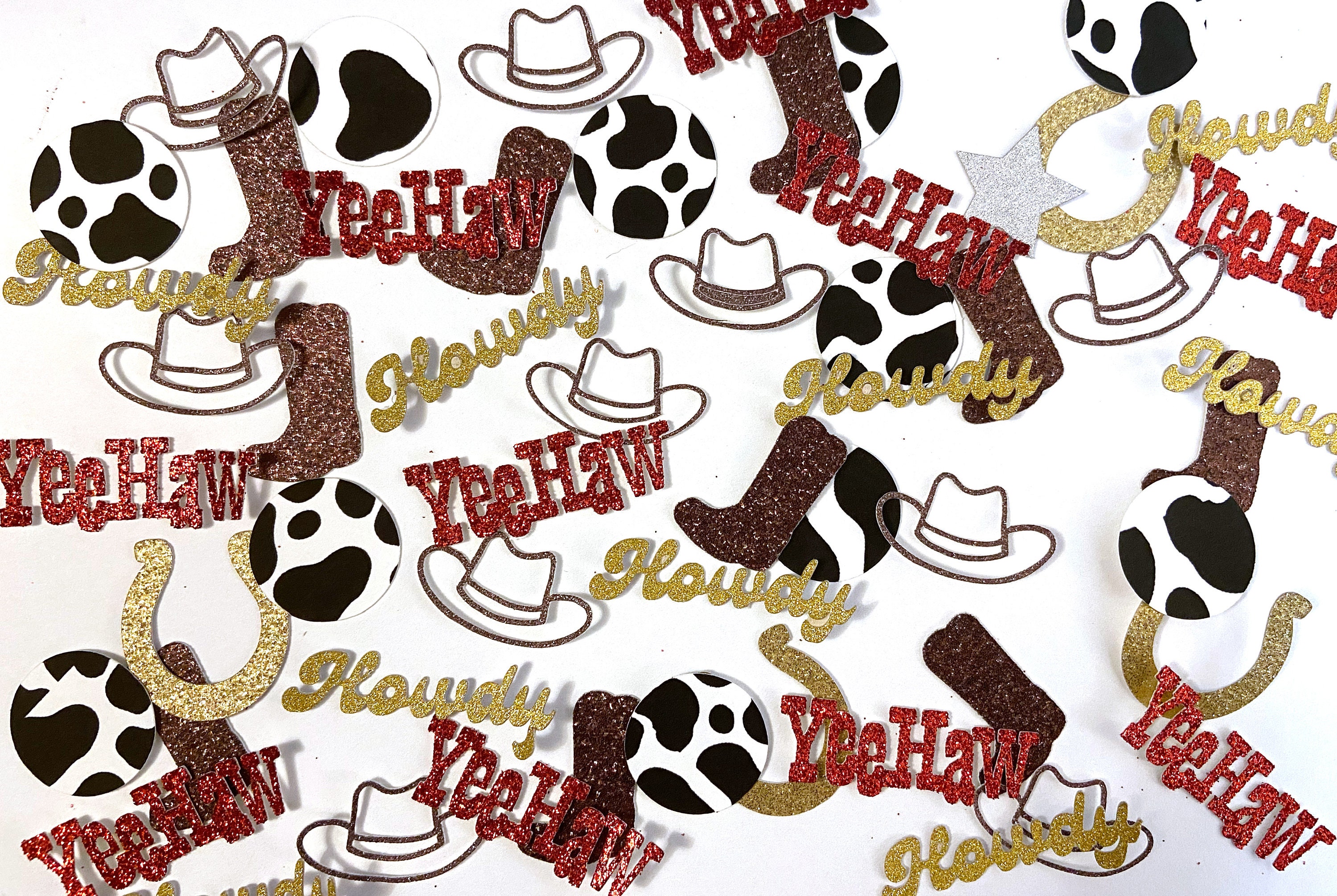 Cowboy confetti cowboy birthday party decorations cowboy baby shower howdy confetti boys birthday confetti