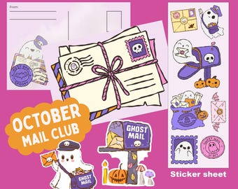 Monthly snail mail club, stationery subscription happy mail letter of the month