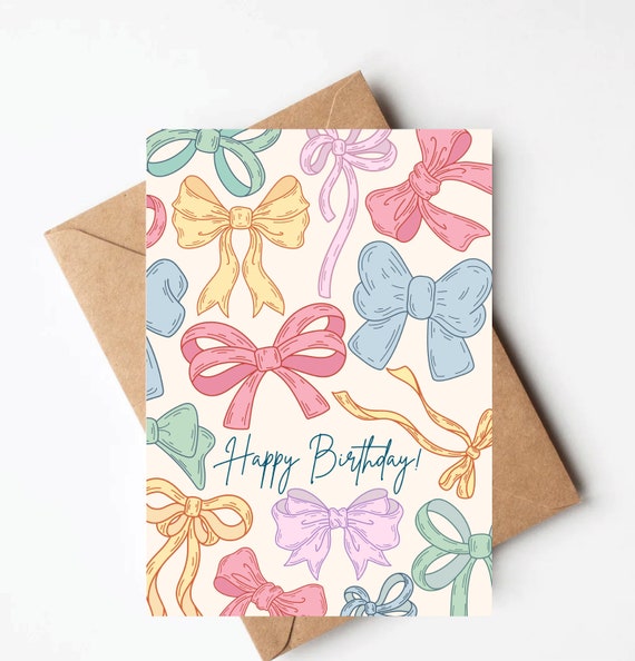 Colorful Bow Card Colorful Bow Card
