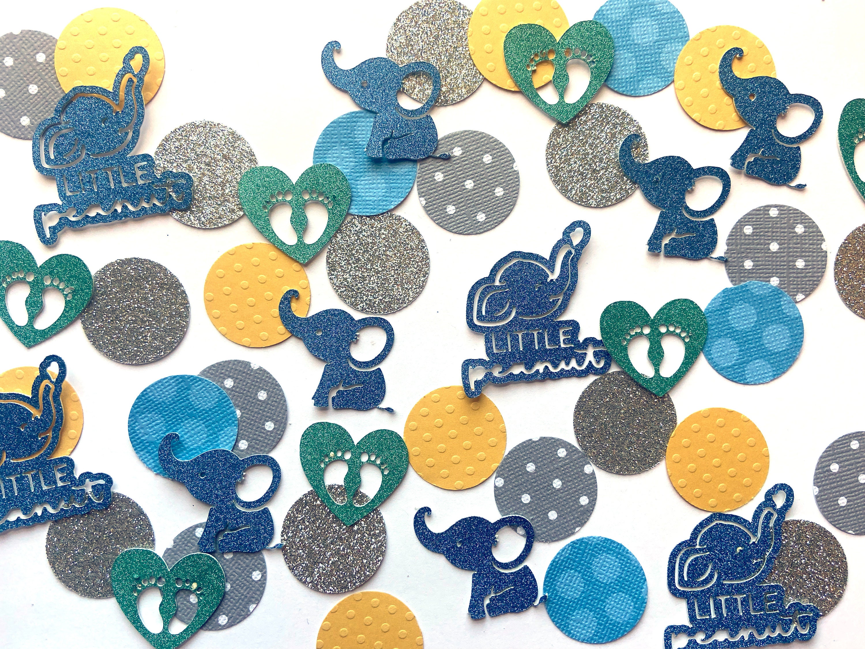 Elephant baby shower confetti little peanut baby shower decor blue elephant confetti glitter confetti boy baby shower table