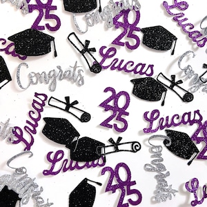 2026 Personalized graduation confetti, graduation party decorations, class of 2026 confetti, high school college
