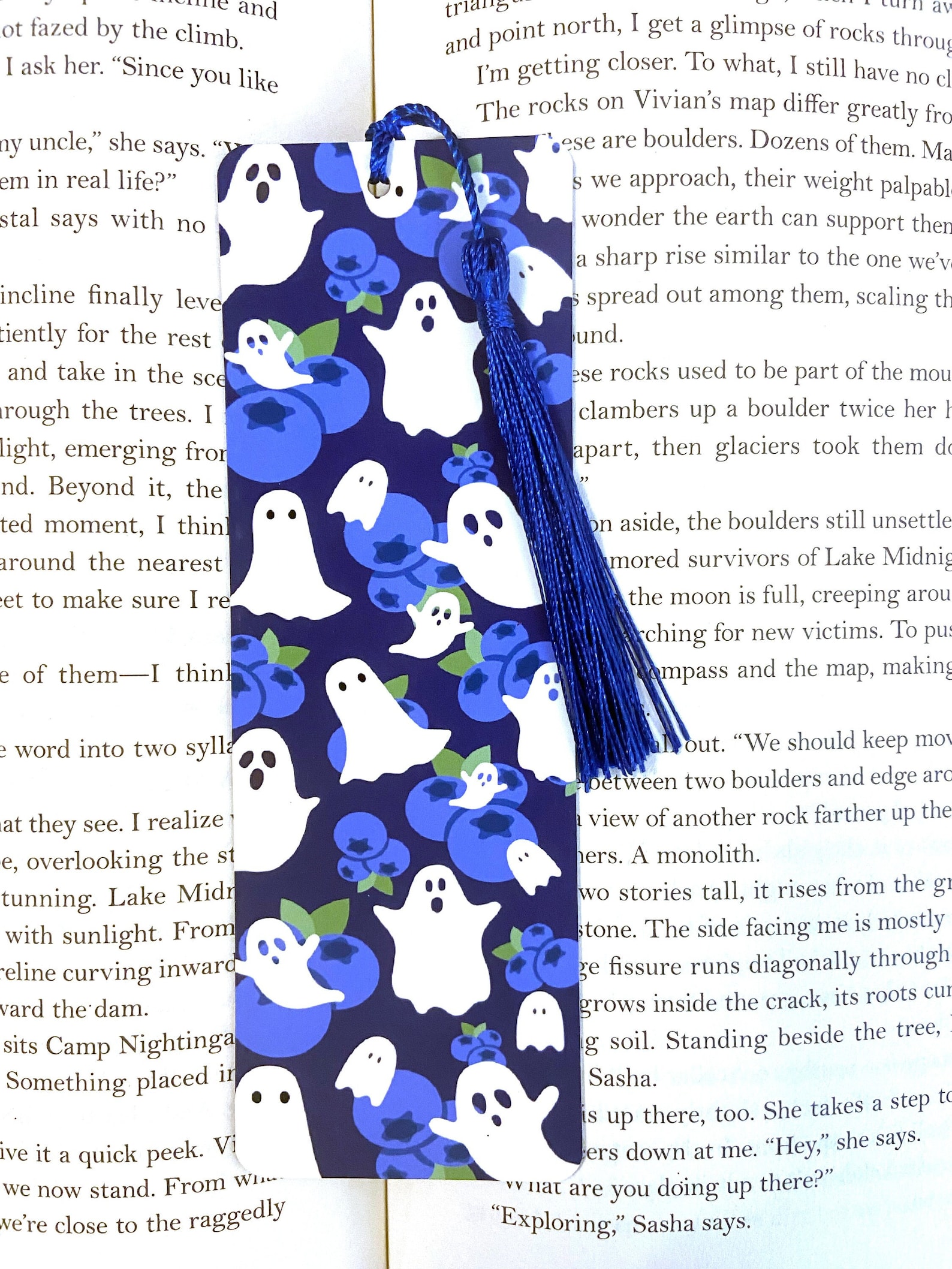 Boo Berry Ghost Bookmark, Cute Halloween Bookmark, Funny Ghost Bookmark ...