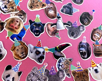 Zoo animal birthday confetti, jungle birthday party decorations, first birthday, kids birthday confetti