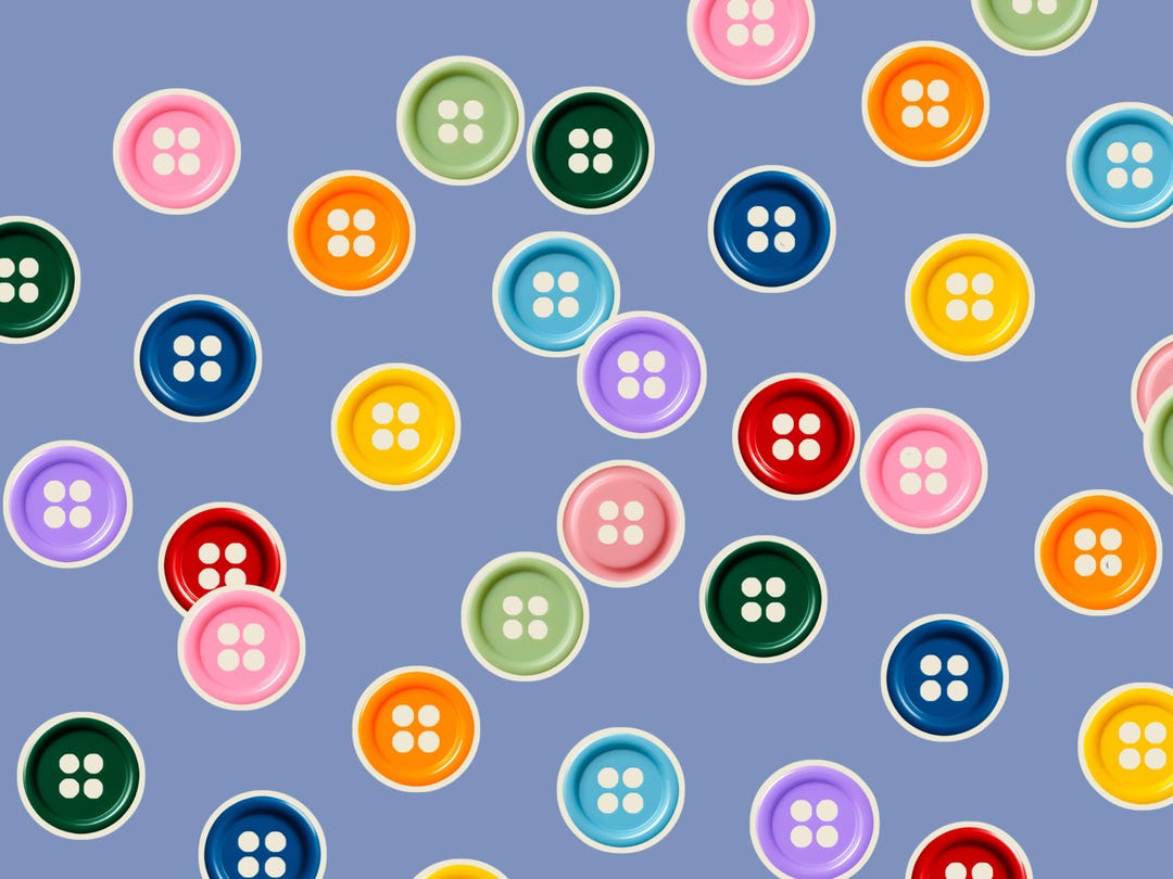 Mini Sewing Button Stickers, Cute Stickers for Junk Journal or ...