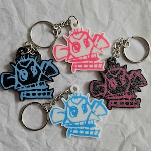Arcane keychain! Jinx monkey League of Legends inspired merch, 3d Printed colorful and durable cosplay/bag accessory