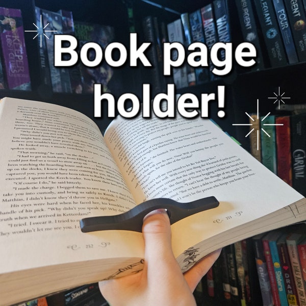 BOOK PAGE HOLDER customizable page spreader accessory reader bookworm gift!