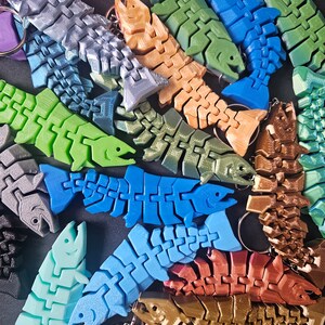 Flexi Fish Keychain: 3d Printed Plastic Fisherman Bag Accessory - Etsy