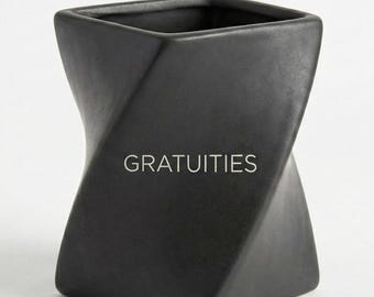 Personalized Tip Jar | Modern Gratituties Box for Small Business