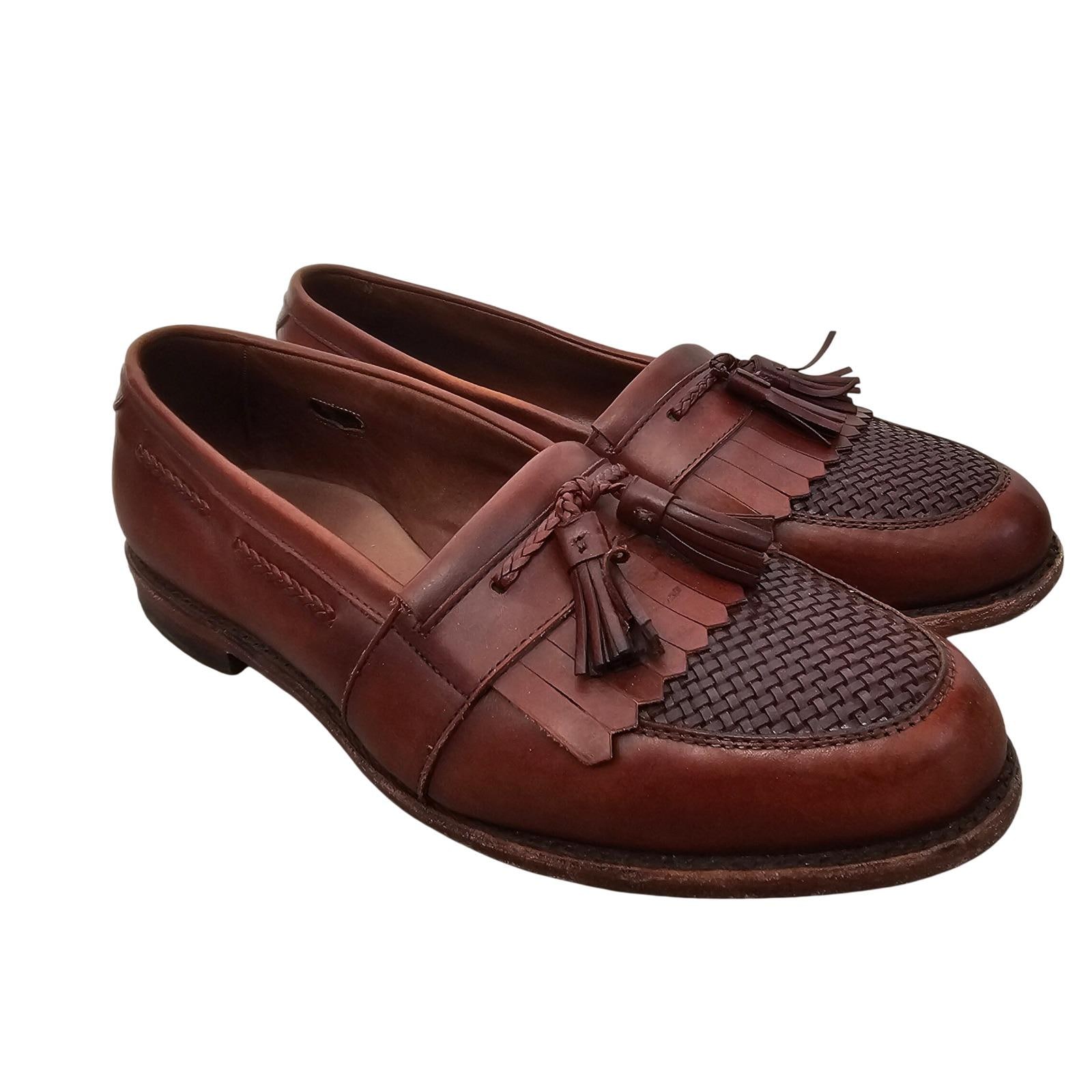 Allen Edmonds Cody Tassel Loafers Mens‎ Chili Woven Leather  Dress Shoes 4459 Allen Edmonds Cody Tassel Loafers Mens Chili Woven Leather  main image 2