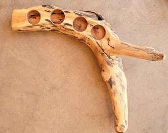 Driftwood candle holder drift wood carved candle holding decoration rustic dinner center piece