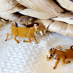 Warhog pumba latr Lunch At The Ritz 2 Go wild beast Earring by LATR Collectible earrings discontinued style western warthog
