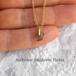 Meteorit Anhänger, Meteorit Anhänger, echter Moldavit Stein, kleiner Anhänger, echter Moldavit Anhänger